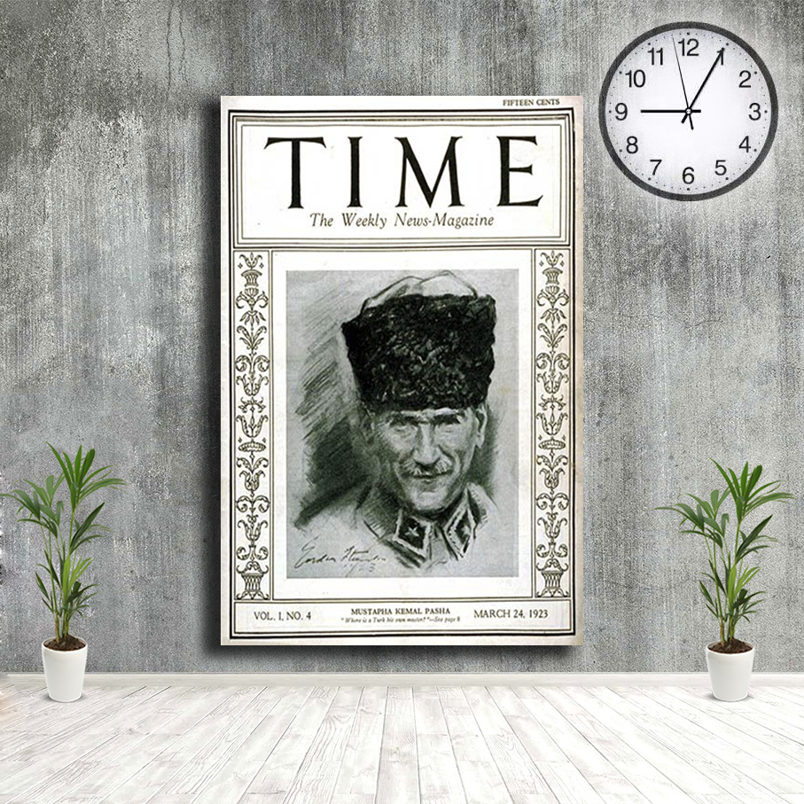 Atatürk Time Dergisinde Kapak Kanvas Tablo